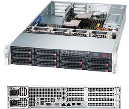 Supermicro Superserver SYS-6027R-72RFTP+ 2U Dual socket R (LGA 2011) support Intel Xeon processor E5-2600 Intel 82599 Dual port 10G SFP+ and  i350 Dual port GbE 10x Hot-swap 3.5" SAS/SATA HDD Bays 920W Redundant Power Supplies Full Warranty