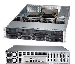 Supermicro Superserver SYS-6027R-TDARF 2U DP Xeon E5-2600 LGA2011 8-Core DDR3 8x3.5-in SATA3 Hot-Swap R740W