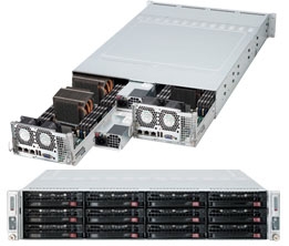 Supermicro Superserver SYS-6027TR-D71RF+ 2U Dual socket R (LGA 2011) supports Intel Xeon processor E5-2600 6x Hot-swap 3.5" SAS2/SATA3 HDD Bays IntelÂ® i350 Dual port GbE LSI 2108 SAS2 Controller 1280W Redundant Power Supplies Full Warranty