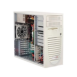 Supermicro Mid-Tower SuperServer SYS-7034L-i Dual 479-pin FC-mPGA4 Sockets Dual Core Xeon Processor LV Intel 82573V and 82573L GbE 1 x Drive Carrier for up to 4 Hard Disk Drives 450W Power Supply Full Warranty