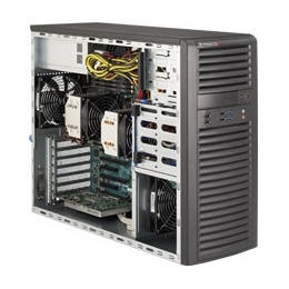 Supermicro Mid-Tower SuperServer SYS-7037A-i Dual socket R LGA 2011 supports Intel Xeon processor E5-2600  and E5-2600 v2 Intel i350 Dual port GbE  2x SATA3 and 8x SATA2 ports 900W High Efficiency Power Supply Full Warranty