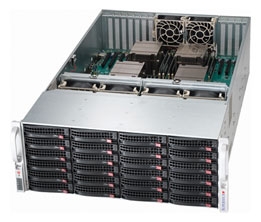 Supermicro Intel 4U SYS-8047R-7JRFT Quad socket R LGA 2011 supports Intel Xeon processor E5-4600 IntelÂ® X540 Dual port 10GBase-T 24x 3.5" Hot-swap SAS2/SATA3 HDD Bays 1620W Redundant Power Supplies Full Warranty