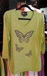 Christine Alexander Green Butterfly Sweater