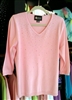 Christine Alexander V-Neck Pink Starshot Sweater