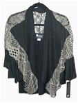 Christine Alexander Black Shell Cardigan w/Black Crystals