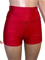 trendy_red_zipper_front_short_shorts