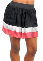 sexy color block skirt has stretchy elastic waist band and is lined, trendy pleated color block mini skirts for office or date short skirt, trendy skirts pleated, sexy pleated skirts, classy mini skirt, sexy skirts, trendy day skirts, color block skirt