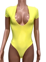 yellow_stretchy_deep_plunge_bodysuit