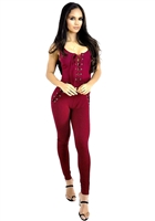 sexy _burgundy_lace_up_jumpsuit
