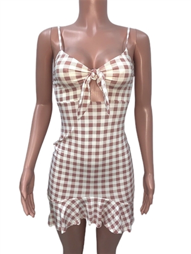 sexy_ruffled_gingham_body_con_dress