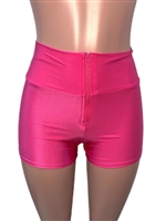 Hot_Pink_zipper_front_short_shorts