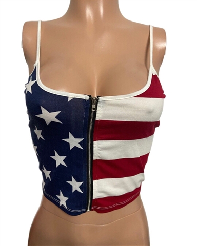 sexy_patriot_flag_crop_zipper_cleavage_top