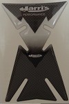 CARBON FIBER Look Tank Pad - Silver