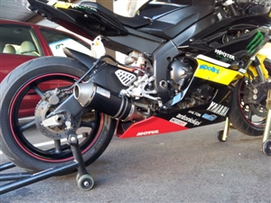 2006-2014 Yamaha YZF 600 R6 Leo Vince (8816L) SBK Italia - Unlimited EVO II Black Aluminum Slip On Exhaust (Conical End Cap) - Limited Edition