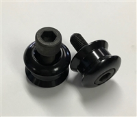 Kawasaki Ninja ZX6R / ZX9R / ZX10R / ZX12R Pair of Anodized Billet Aluminum Swingarm Slider Spools - Black