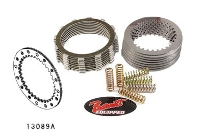 2013-2024 Kawasaki ZX6R 636 Barnett Complete Clutch Rebuild Kit with Kevlar Friction + Steel Plates + Springs + OEM Double Steel Plate