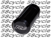 1999-2005 Yamaha R6 Black Limited Edition Billet Aluminum Clutch Slider - R6 Logo End Cap