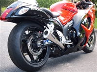 2008-2020 Suzuki Hayabusa Brock's Performance Alien Head Dual Slip On Exhaust System (2) 14" Mufflers (300681)