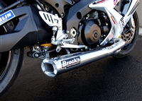 2007-2008 Suzuki GSXR1000 Brock's Performance Tiwinder Polished Full Exhaust System Race Baffle (390248)