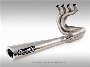 2005-2006 Suzuki GSXR1000 Brock's Performance Tiwinder Polished Full Exhaust System Race Baffle (390300)