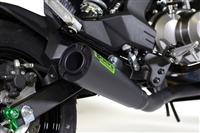 2017-2021 Kawasaki Z125 Pro Brock's ShortMeg 2 Full Exhaust System 12" Black Muffler (398594)