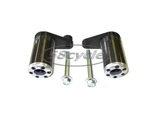 2007-2008 Honda CBR600RR Carbon Fiber Inlay Frame Sliders