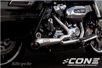 1995-2016 Twin Cam Touring (6 Spd) - Cone "Breakaway" 2-1 Full System - Cone Performance Exhaust for Harley Davidson