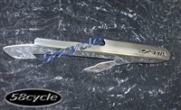 2006-2023 Kawasaki ZX14 Polished Billet Aluminum Chain Guard - Logo