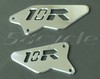 2004-2005 Kawasaki ZX10R Polished Billet Aluminum Heel Guards - ZX10R Logo