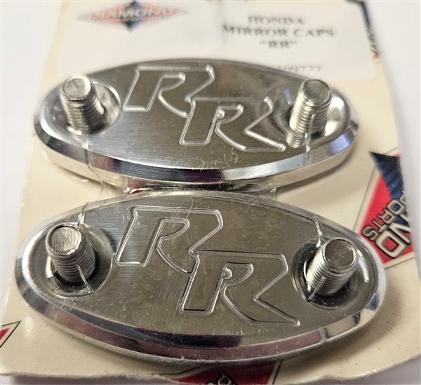 Honda RR Polished Billet Aluminum Mirror Block Off Plates - BLOWOUT