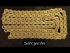 EK 520 MVXZ, 116 link X-Ring Chain with Clip Master Link - Gold