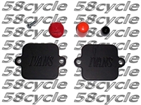 2006-2007 Kawasaki ZX10R Ivan's Billet Aluminum Smog/Exhaust Emissions Block Offs Plates Kit - Black Anodized (AK-KAW3)