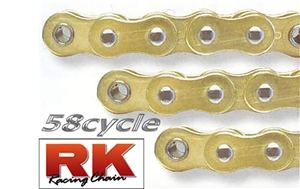 Gold RK 520 GXW, 130 link X-Ring Chain with Rivet X-Ring Master Link