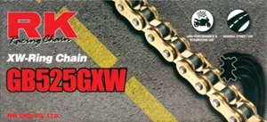 Gold RK 525 GXW, 120 link X-Ring Chain with Rivet X-Ring Master Link