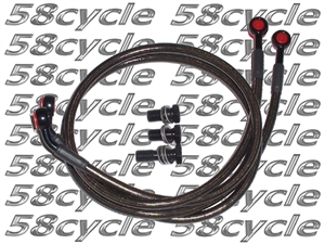 2001-2002 Suzuki GSXR1000 Goodridge Stainless Steel Front Brake Lines - Carbo-Look