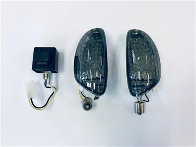 2006-2026 Suzuki GSXR750 Clear Alternatives Front Smoke Turn Signal Lights with LED Board (CTS-0050-L-S)
