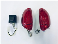 2006-2026 Suzuki GSXR750 Clear Alternatives Front RED Turn Signal Lights with LED Board (CTS-0050-L-R)