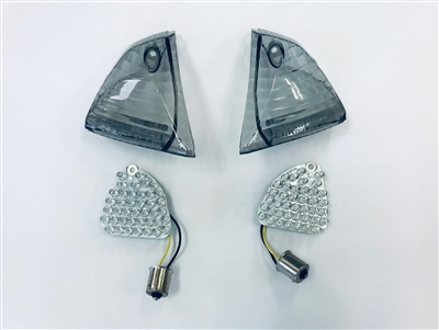 2006-2007 Suzuki GSXR750 Clear Alternatives Smoke Rear Turn Signal Light Lenses with LED Boards (CTS-0051-L-S)