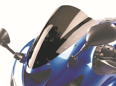 2007-2008 Kawasaki ZX6R Hotbodies Racing Grand Prix - Dual Radius/Double Bubble Windshield / Windscreen (K056R-WSS-SMK) - Dark Smoke