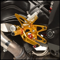 2010-2014 BMW S1000RR / (2014-2018 S1000R) Hotbodies Racing MGP RearSets - Gold (21001-2501)