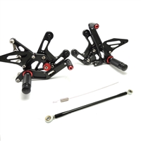 2011-2019 Kawasaki ZX10R Hotbodies Racing MGP RearSets - Black (51101-2500)