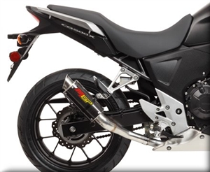 2013-2022 Honda CBR500R Hotbodies MGP Slip On Exhaust - Carbon Fiber