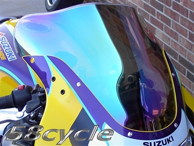 2003-2004 Suzuki GSXR1000 Harris Performance Iridium TechnaFlo Double Bubble Windshield / Windscreen (202329)