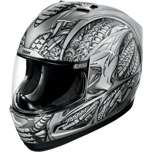 Icon Helmet Speedmetal Silver Large (0101-4998)