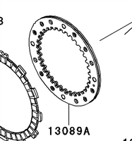 Kawasaki OEM Clutch Double Steel Plate (13089-0024)