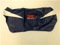 2003 Suzuki GSXR600 Blue and Silver Vinyl Protective Tank Bra/Cover/Wrap