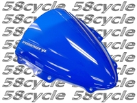 2004-2005 Suzuki GSXR600 Lockhart Phillips Transparent Blue V2 Double Bubble Windshield / Windscreen (101-WS8230TB)