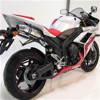2007-2008 Yamaha R1 Leo Vince SBK Oval Racing Unlimited Slip-on Exhaust System with Conical End Caps - Dual Canisters (8185)
