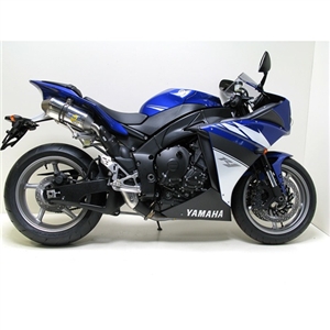 2009-2014 Yamaha R1 Leo Vince SBK Oval Racing Aluminum Unlimited with Conical End Caps Slip On Exhaust - Dual Canisters (8196)