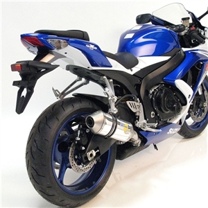 2008-2010 Suzuki GSXR600 Leo Vince SBK Oval Racing Aluminum Unlimited with Conical End Cap Slip On Exhaust (8187) - 50% OFF RETAIL